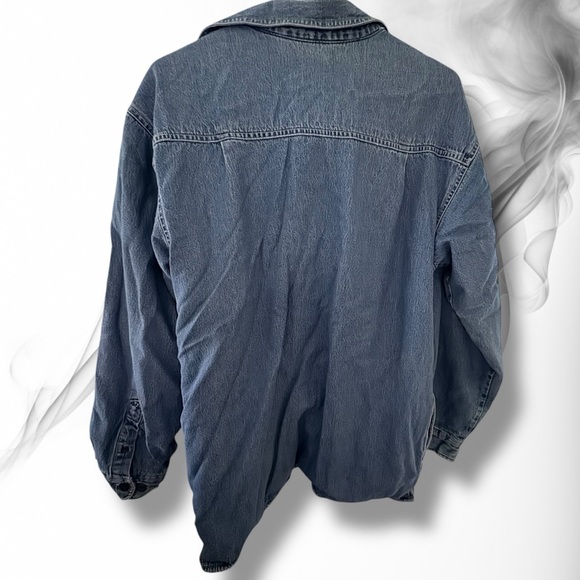 Wolverine Denim Blue Men's Jacket Flannel Lined Padded Warm - Picture 5 of 7